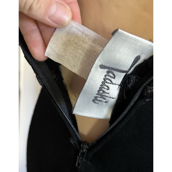 Tadashi Shoji Black Mesh Panel Evening Gown Elegant Formal Dress S - Picture 16 of 16